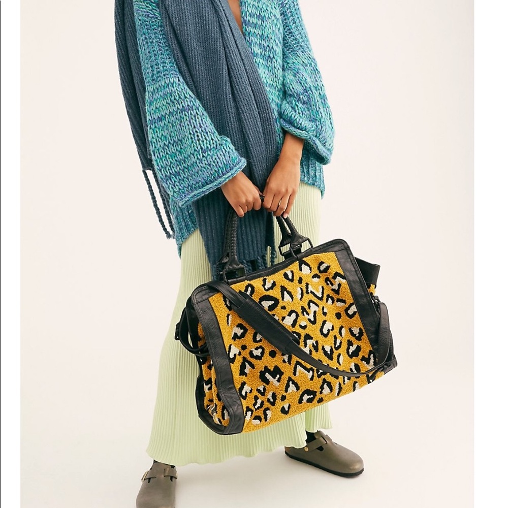 Cleobella Yellow and Black Travel Bag